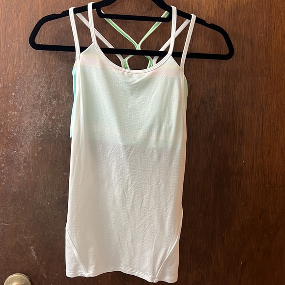 White Ivivva tank with built in bra. Size 14 - Picture 5 of 7